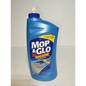 Vintage Mop & Glo Floor Shine Cleaner Movie Prop 1 Quart Bottle 32oz